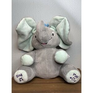 Nuby Peek a Boo Friends Animated Singing Talking Plush Elephant Baby Toy